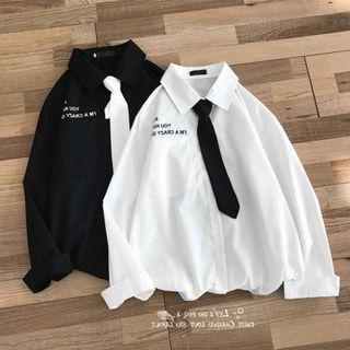 Set: Lettering Shirt + Necktie