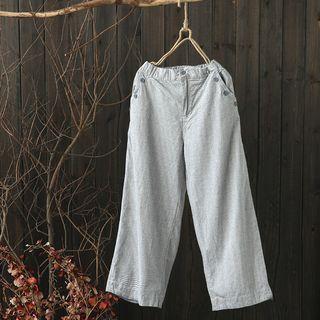 Linen Cotton Wide-leg Pants