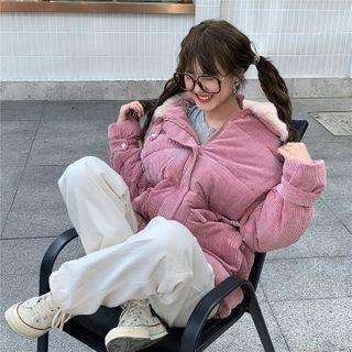 Corduroy Cargo Padded Coat