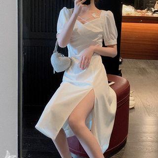 Plain Slit A-line Dress (various Designs)