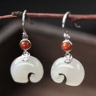 Chinese Style Earring 1 Pair - White - One Size