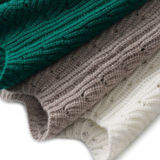 Turtleneck Perforated Sweater