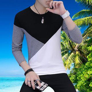 Long-sleeve Multi-color T-shirt