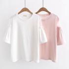 Bell Short-sleeve Mesh Panel T-shirt