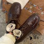 Woven Lace Up Oxford Shoes