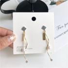 Faux Pearl Alloy Swirl Dangle Earring 1 Pair - Earrings - Gold - One Size