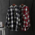 Flannel Plaid Hooded Shirt