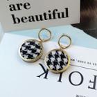Houndstooth Drop Earring