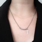 925 Sterling Silver Cross Necklace 925 Silver - Necklace - One Size