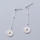 925 Sterling Silver Coin Dangle Earring As Shown In Figure - One Size