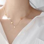 Alloy Disc Necklace Gold - One Size