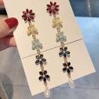Flower Fringed Earring 1 Pair - As Shown In Figure - One Size