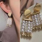 Faux Pearl Fringed Earring As Shown In Figure - 1 Pair - One Size
