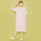 Puff-sleeve Tassel-detail Dress
