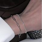 Set Of 2: Alloy Bracelet Set Of 2 - Silver - One Size
