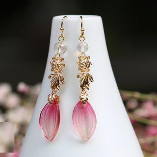 Retro Petal Alloy Goldfish Dangle Earring
