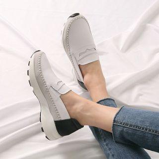 Lug-sole Cowhide Penny Loafers