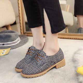 Plaid Oxford Shoes