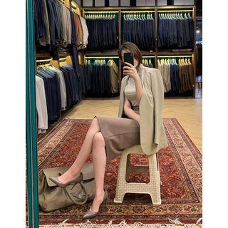 Wrap-front Jacket With Sash