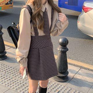 Shirt / Suspender Plaid Skirt