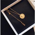 18k Gold Plated Coin Pendant Necklace 18k Gold Plating - One Size