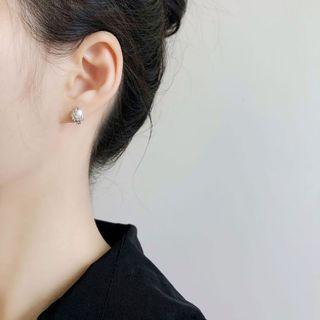 925 Sterling Silver Rhinestone Earring 1 Pair - Earring - Zircon - One Size