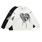 Zebra Print Heart Sweater