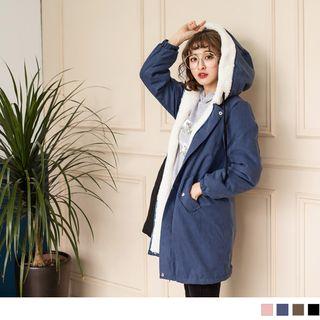 Fleece Trim Hooded Parka