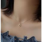 S925 Silver Rhinestone Pendant Necklace As Shown In Figure - One Size