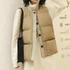 Plain Padded Vest Brown - One Size
