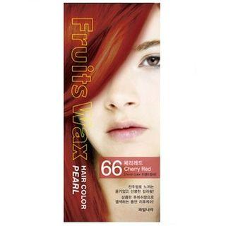 Kwailnara - Fruits Wax Hair Color #66 Cherry Red: Hair Dye 60g + Oxidizing Agent 60ml 60g + 60ml