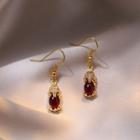 Animal Faux Gemstone Alloy Dangle Earring 1 Pair - Red - One Size