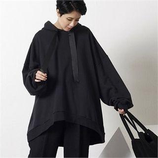 Dip-back Beribboned Oversized Hoodie