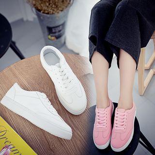 Plain Lace Up Sneakers