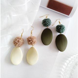 Bobble Alloy Oval Dangle Earring