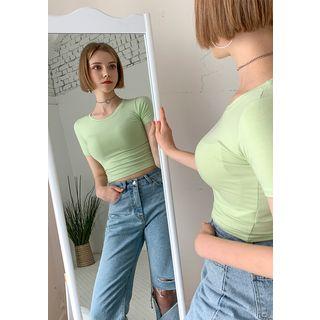 Adan Lace-up Cropped Top