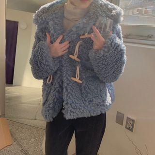 Toggle Faux Fur Coat
