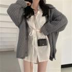 Drawstring Shirtdress / Cardigan