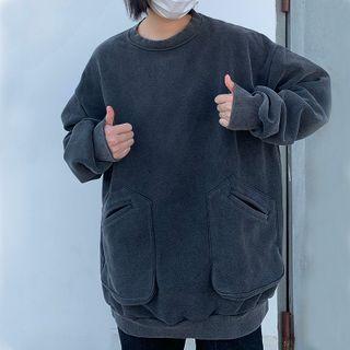 Front-pocket Washed Sweatshirt