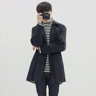 Raglan-shoulder Buttoned Jacket