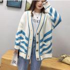Two-tone Striped Cardigan