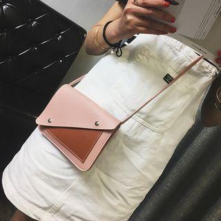 Contrast Color Flap Cross Bag