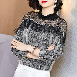 Ruffed Lace Blouse