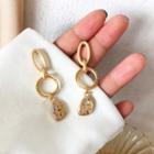 Alloy Resin Dangle Earring 1 Pair - Stud Earring - Gold - One Size