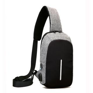 Color Block Polyester Sling Bag