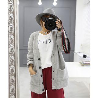 V-neck Oversized Cardigan