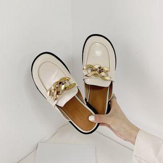 Chain Round-toe Mules