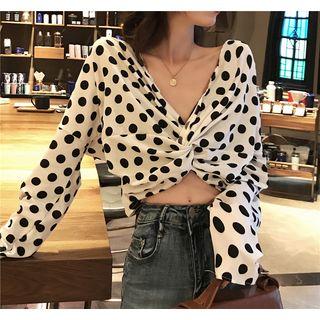 Off Shoulder Dotted Top