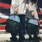 Couple Matching Nylon Backpack Cbt-818 - Black - One Size