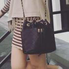 Chain-strap Quilted Bucket Cross Bag